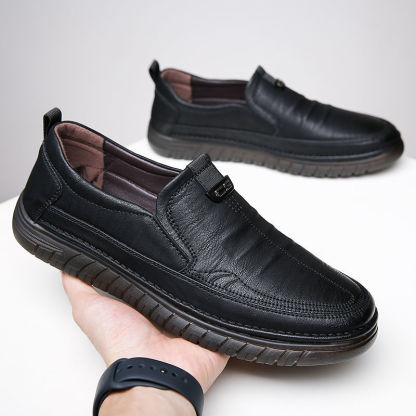 Premium Genuine Leather Slip-On Comfort Loafers – Lightweight & Arch Support Design for Business, Casual & Driving Wear