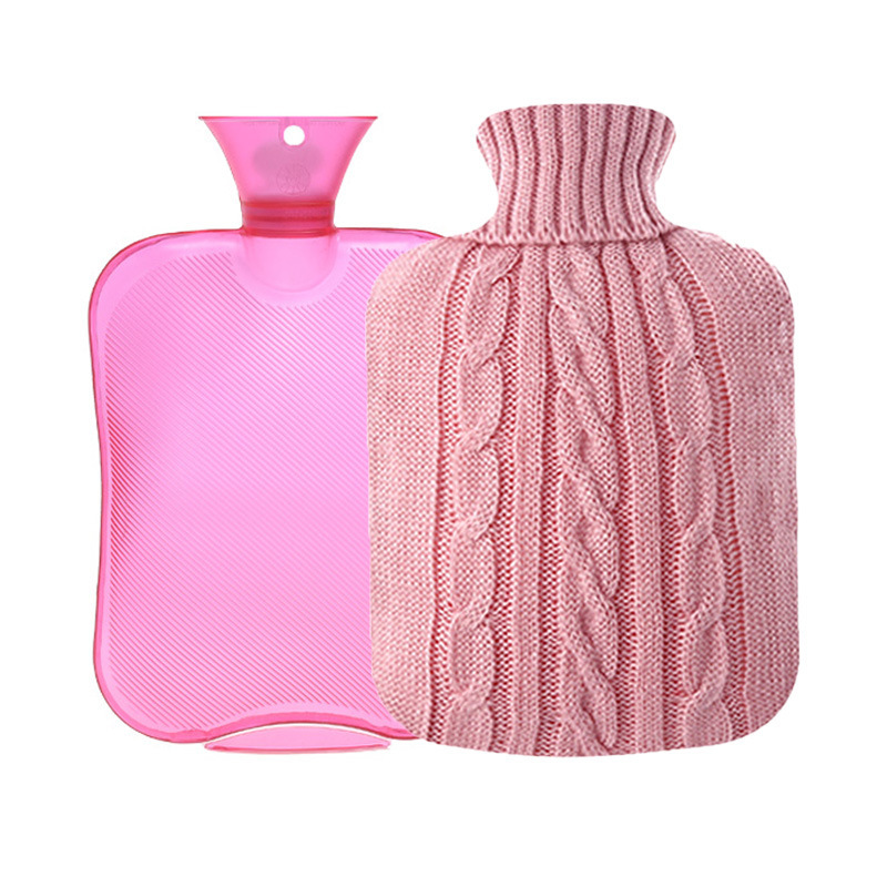 Cozy Knitted Hot Water Bottle – 2L PVC Bottle, Leakproof, 6–8 Hours Long-Lasting Warmth
