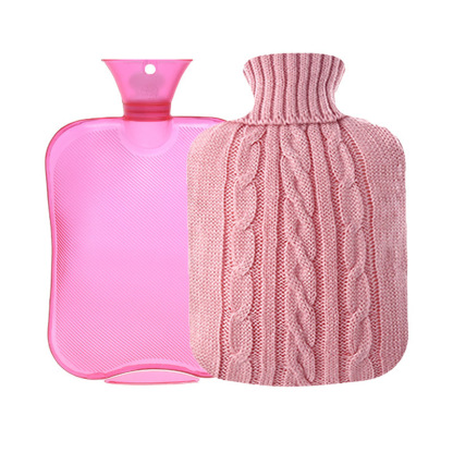 Cozy Knitted Hot Water Bottle – 2L PVC Bottle, Leakproof, 6–8 Hours Long-Lasting Warmth