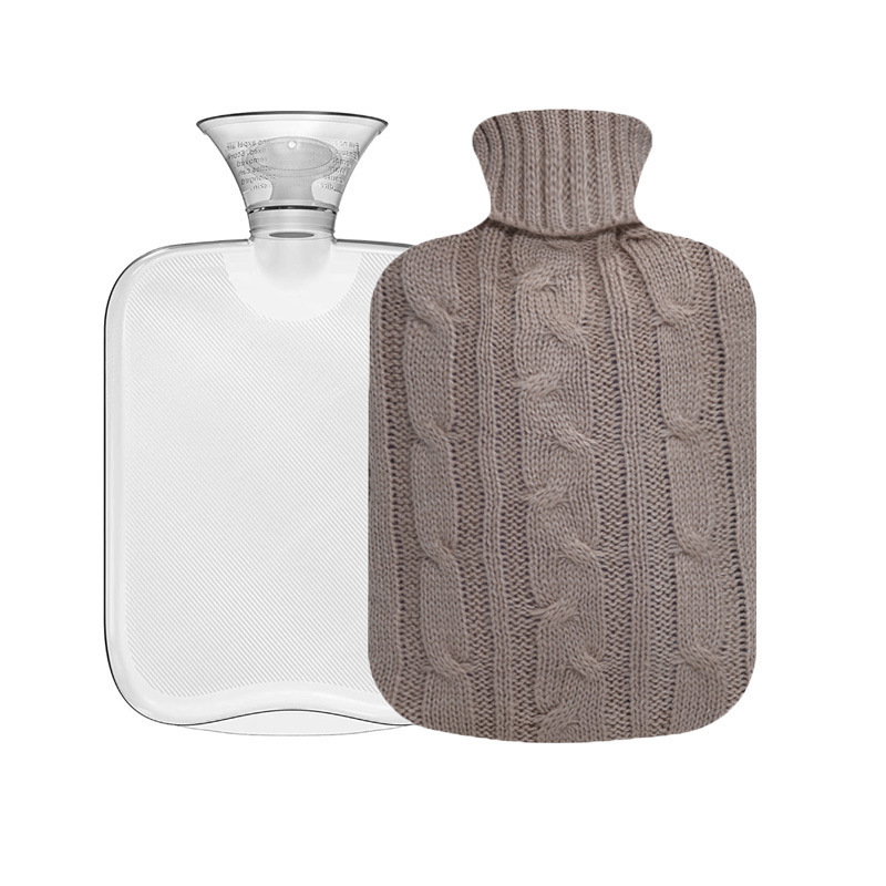 Cozy Knitted Hot Water Bottle – 2L PVC Bottle, Leakproof, 6–8 Hours Long-Lasting Warmth