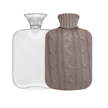Cozy Knitted Hot Water Bottle – 2L PVC Bottle, Leakproof, 6–8 Hours Long-Lasting Warmth