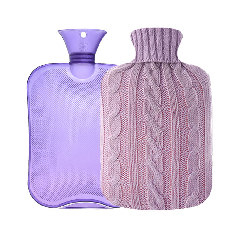 Cozy Knitted Hot Water Bottle – 2L PVC Bottle, Leakproof, 6–8 Hours Long-Lasting Warmth