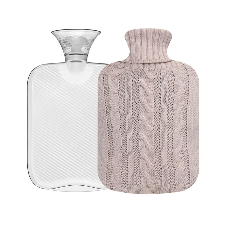 Cozy Knitted Hot Water Bottle – 2L PVC Bottle, Leakproof, 6–8 Hours Long-Lasting Warmth