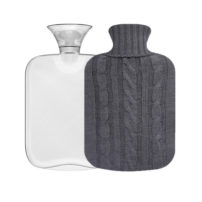 Cozy Knitted Hot Water Bottle – 2L PVC Bottle, Leakproof, 6–8 Hours Long-Lasting Warmth