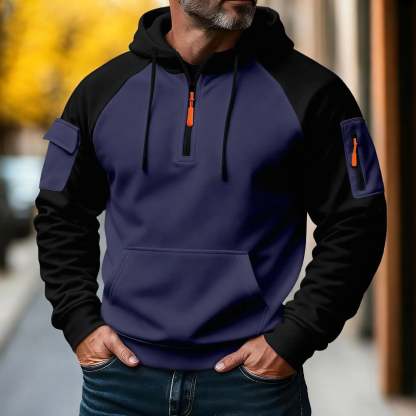 Men's autumn/winter zip-up hooded sweatshirt