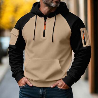 Men's autumn/winter zip-up hooded sweatshirt