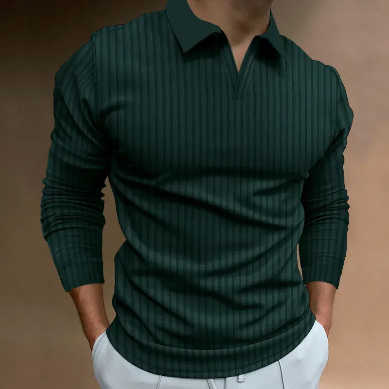 Men’s Stylish Minimalist Striped Long-Sleeve T-Shirt