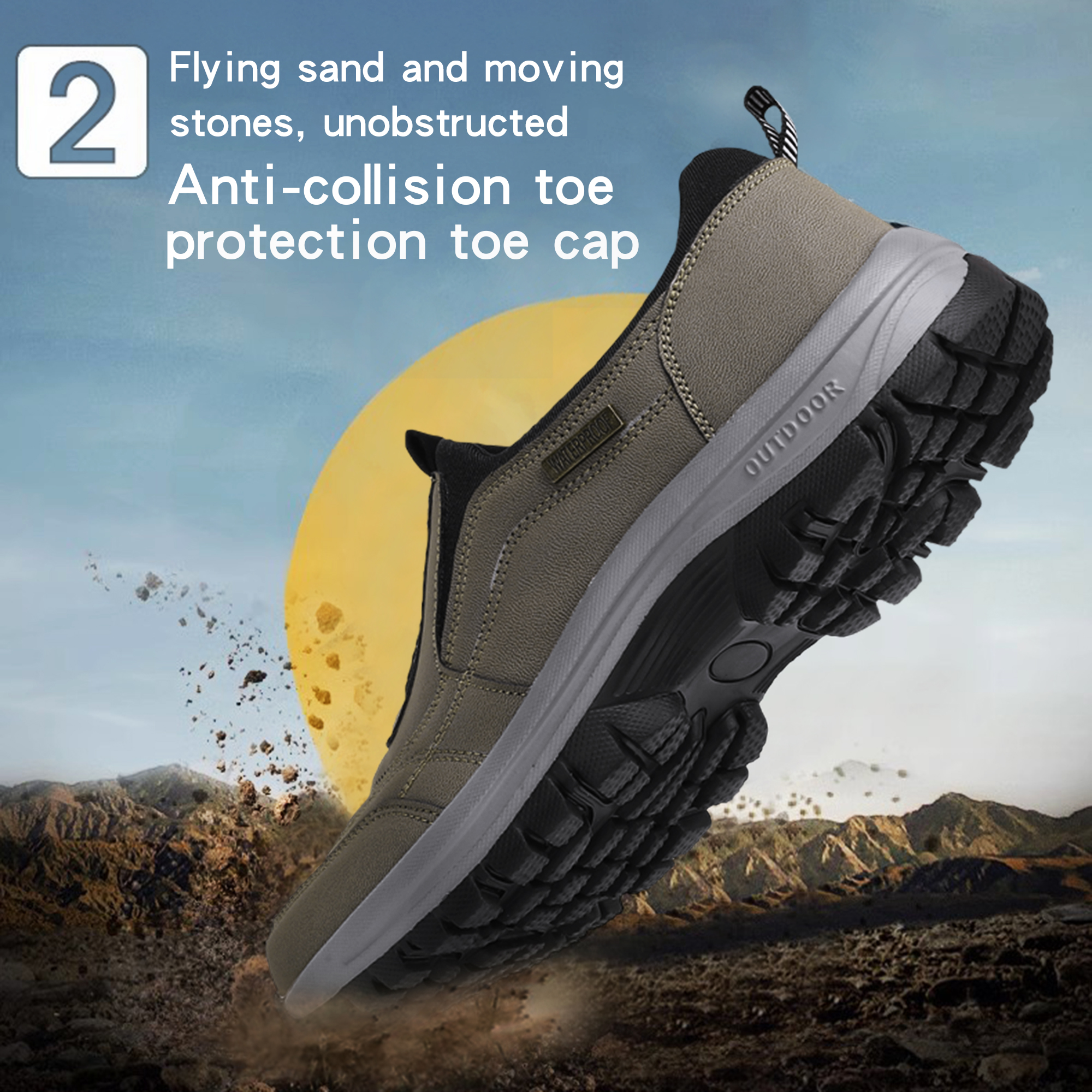 2025 Men's Lightweight Extra Wide Width Orthopedic Hands-Free Foot Pain Relief Slip-on Shoes