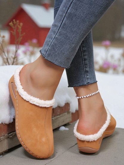  Women's Fur-Lined Winter Mules