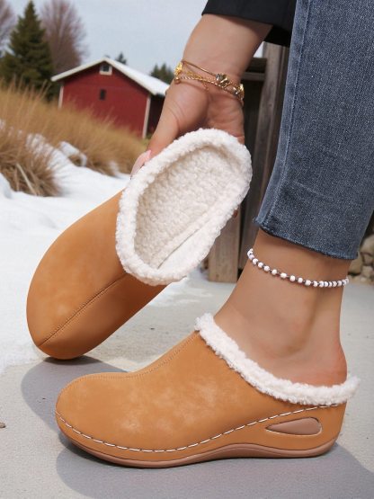  Women's Fur-Lined Winter Mules