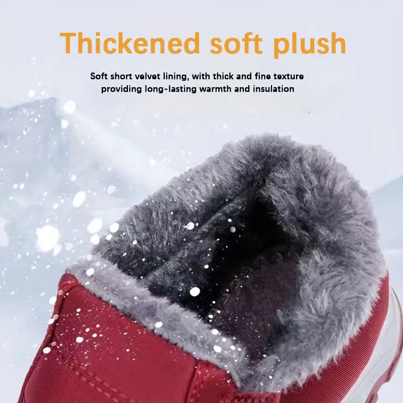 Unisex Warm Sheepskin-Lined Boots , Easy To Wear, Comfortable When Walking