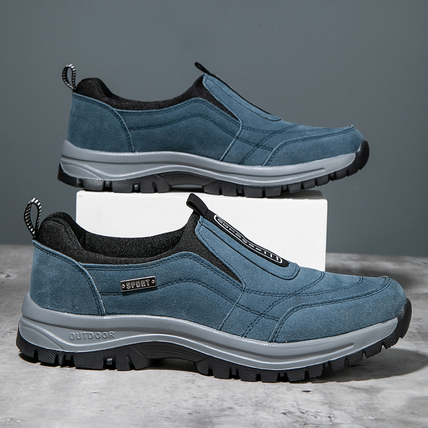 2025 Men's Lightweight Extra Wide Width Orthopedic Hands-Free Foot Pain Relief Slip-on Shoes