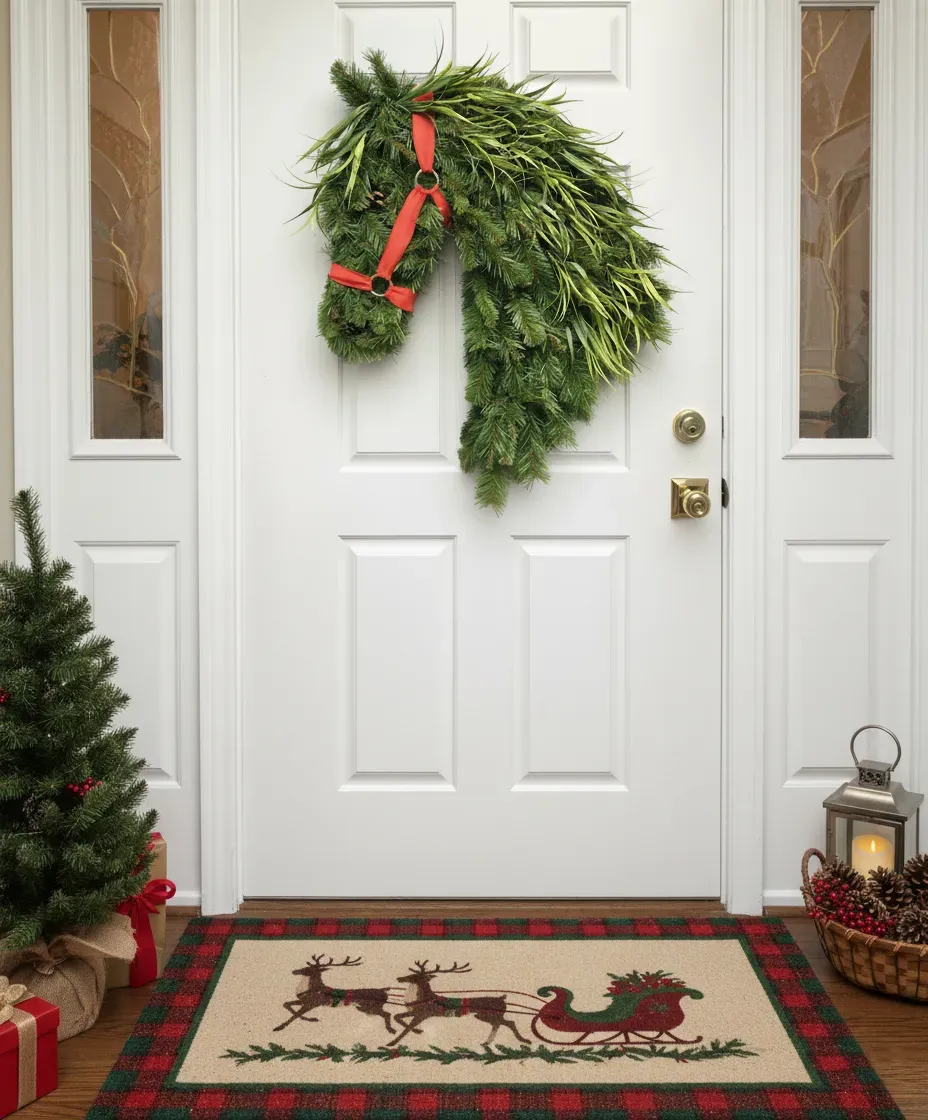 🎄Christmas Early Bird Sale - 49%OFF🐴Horse Head Wreath for Front Door