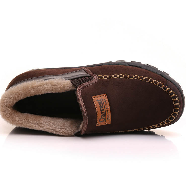 Men's Comfortable Waterproof Warm Cow Leather Snow Boots