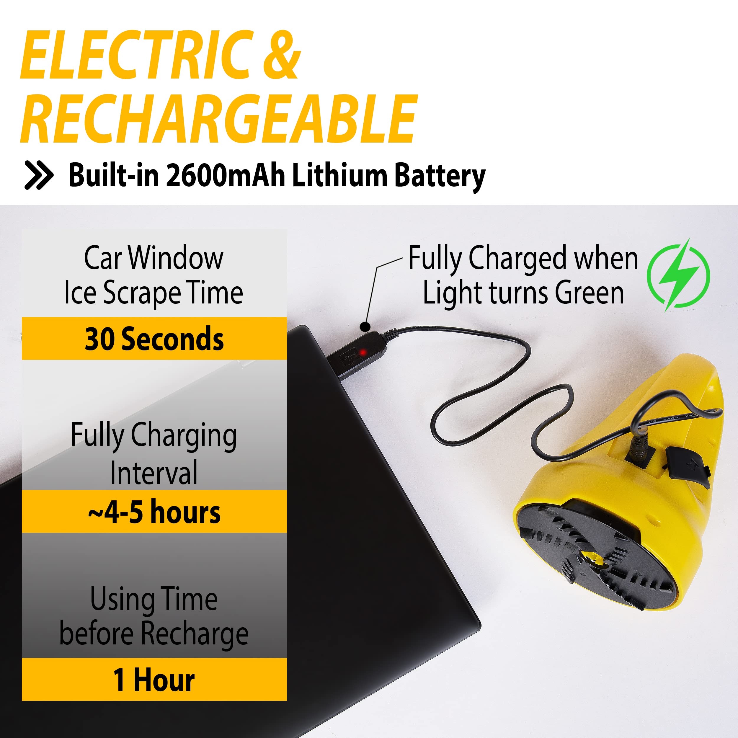 Portable Cordless for Car Windshield Glass Frost Removal