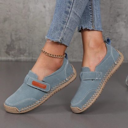 Women’s Casual Hook-and-Loop Flat Loafers with Soft Upper