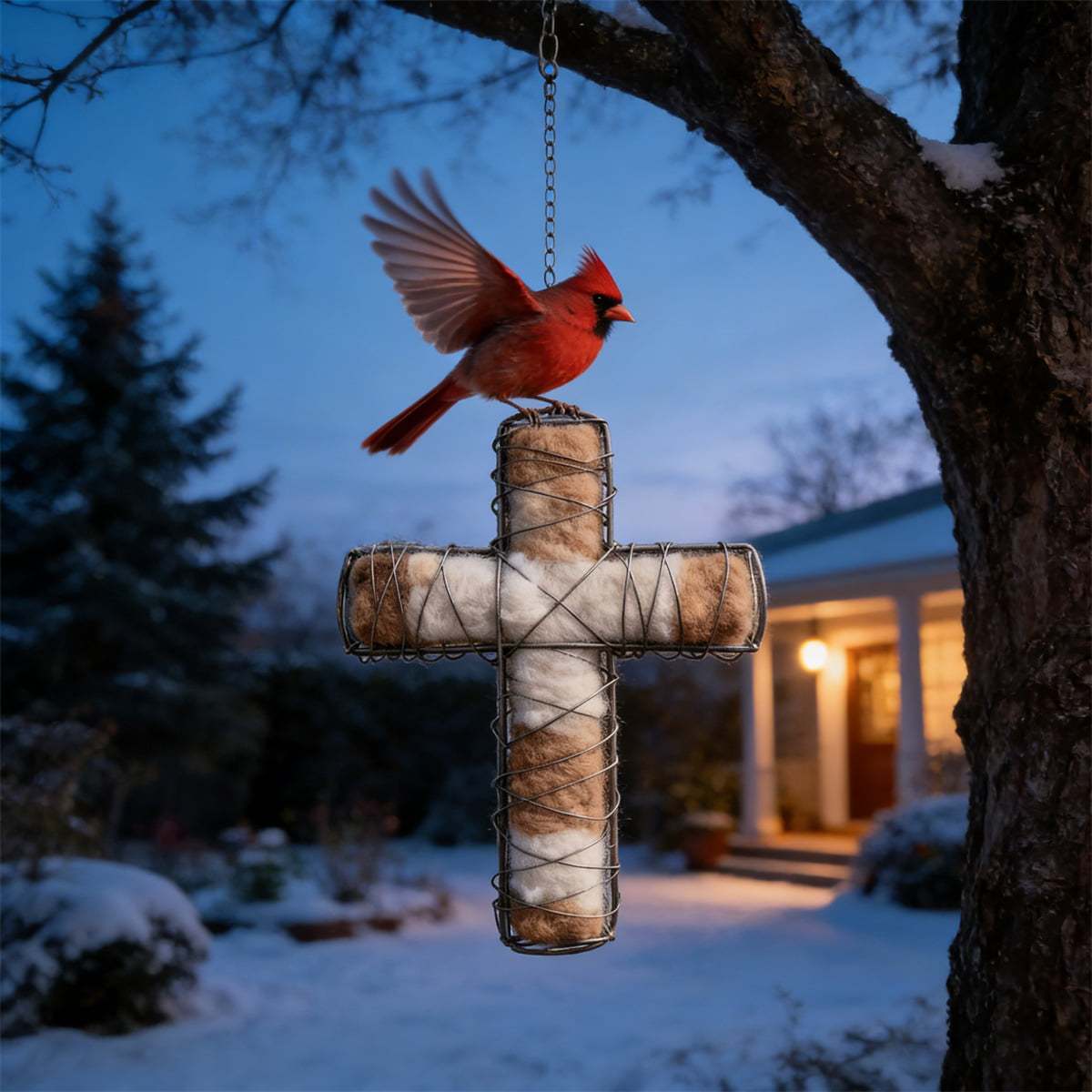 🐦Handmade Alpaca Fiber Bunny-Shaped Bird Nesting Frame - A Soft Gift for Birds & Your Garden