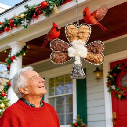 🐦Handmade Alpaca Fiber Bunny-Shaped Bird Nesting Frame - A Soft Gift for Birds & Your Garden