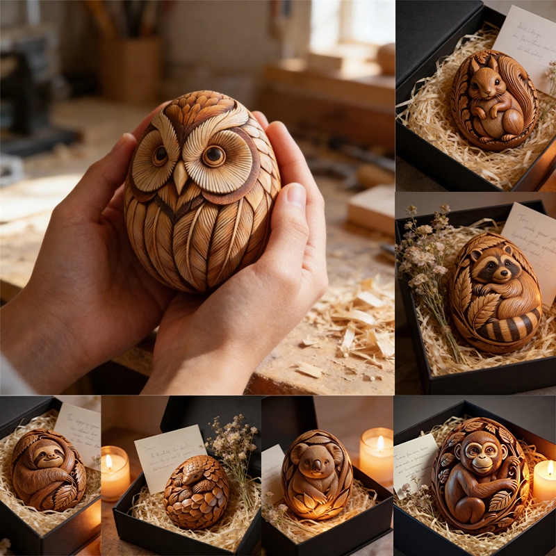 Animal Easter Carving Craft Egg