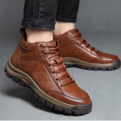 Men's Comfy Arch Support Waterproof Lightweight Handmade Genuine Leather Shoes