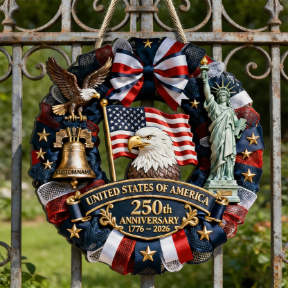 US 250th Anniversary Patriot Wood Sign