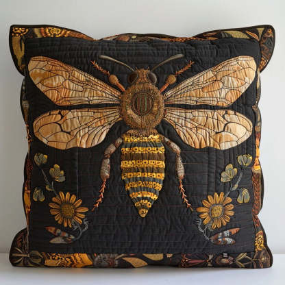 Bee Quilted Pillow