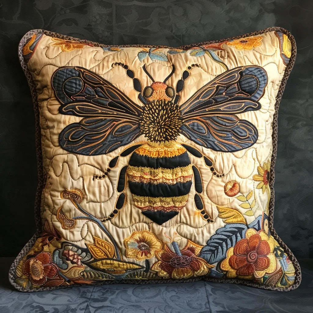 Bee Quilted Pillow
