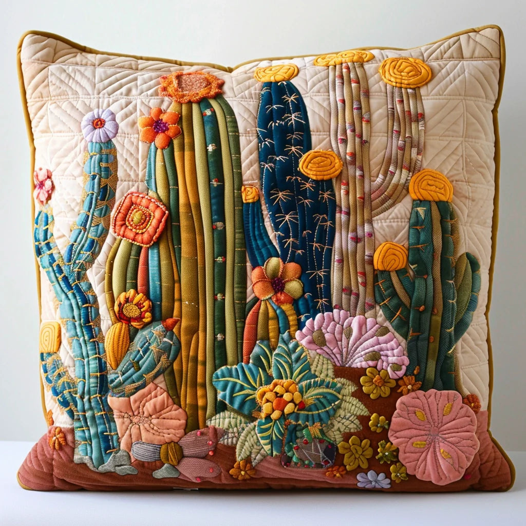 Cactus Quilted Pillow