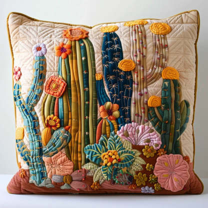 Cactus Quilted Pillow