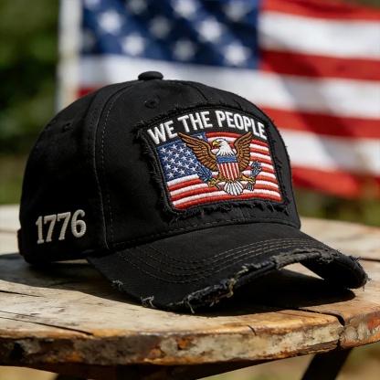 We The People 1776 Vintage Patriotic Cap