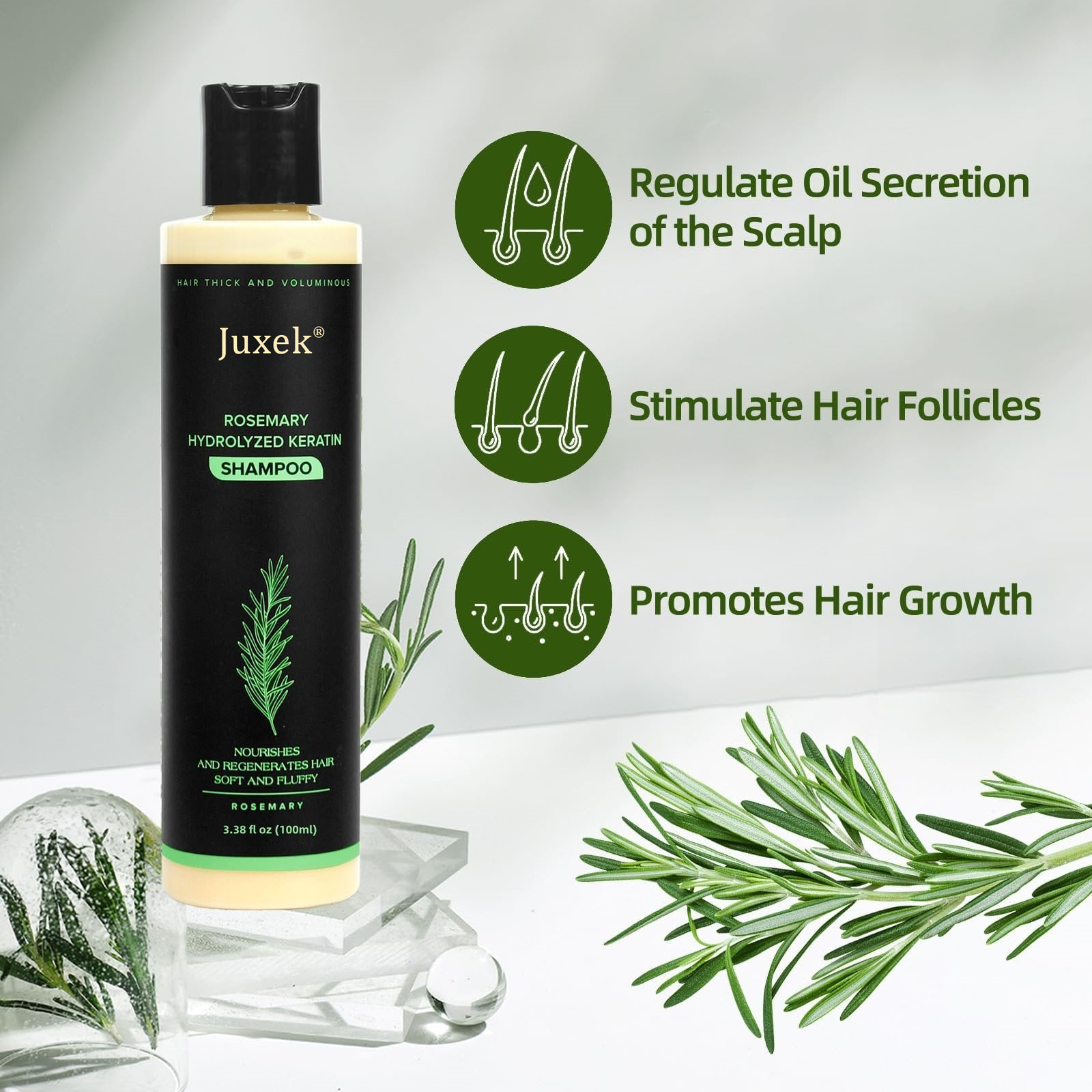 🔥LAST DAY 80% OFF - 🎅Juxek® Organic Rosemary Hair Growth Shampoo
