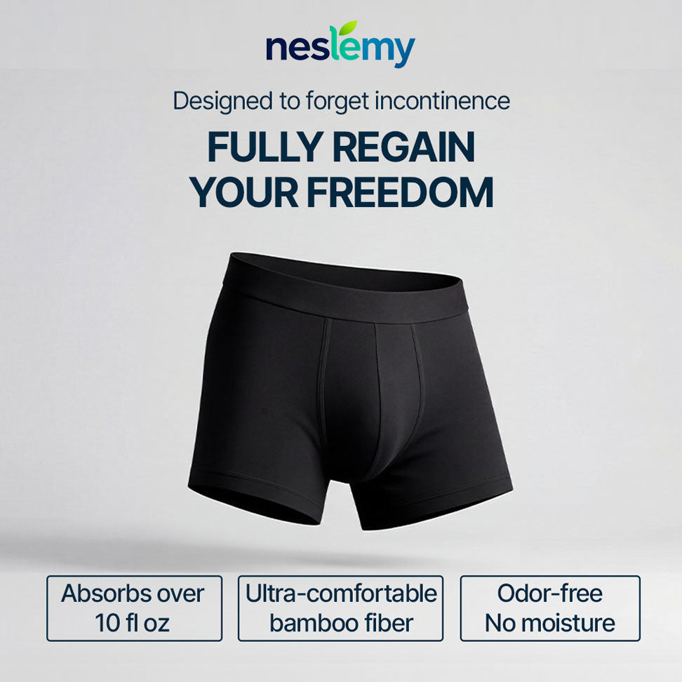 🎋Neslemy  Men’s Washable Incontinence Boxer Briefs