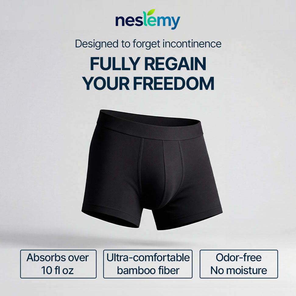 🎋Neslemy  Men’s Washable Incontinence Boxer Briefs