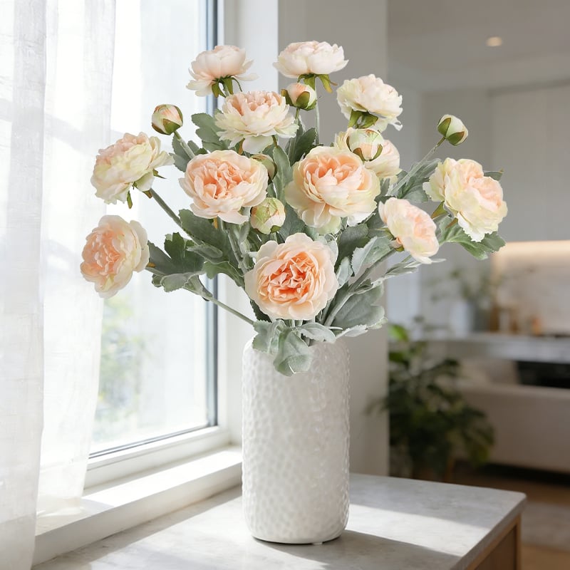 🌸 Lifelike Luxury Peony Flowers – The best gift for Mother's Day! 💐✨