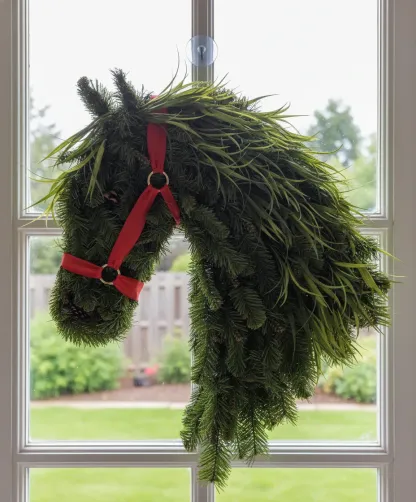 🎄Christmas Early Bird Sale - 49%OFF🐴Horse Head Wreath for Front Door
