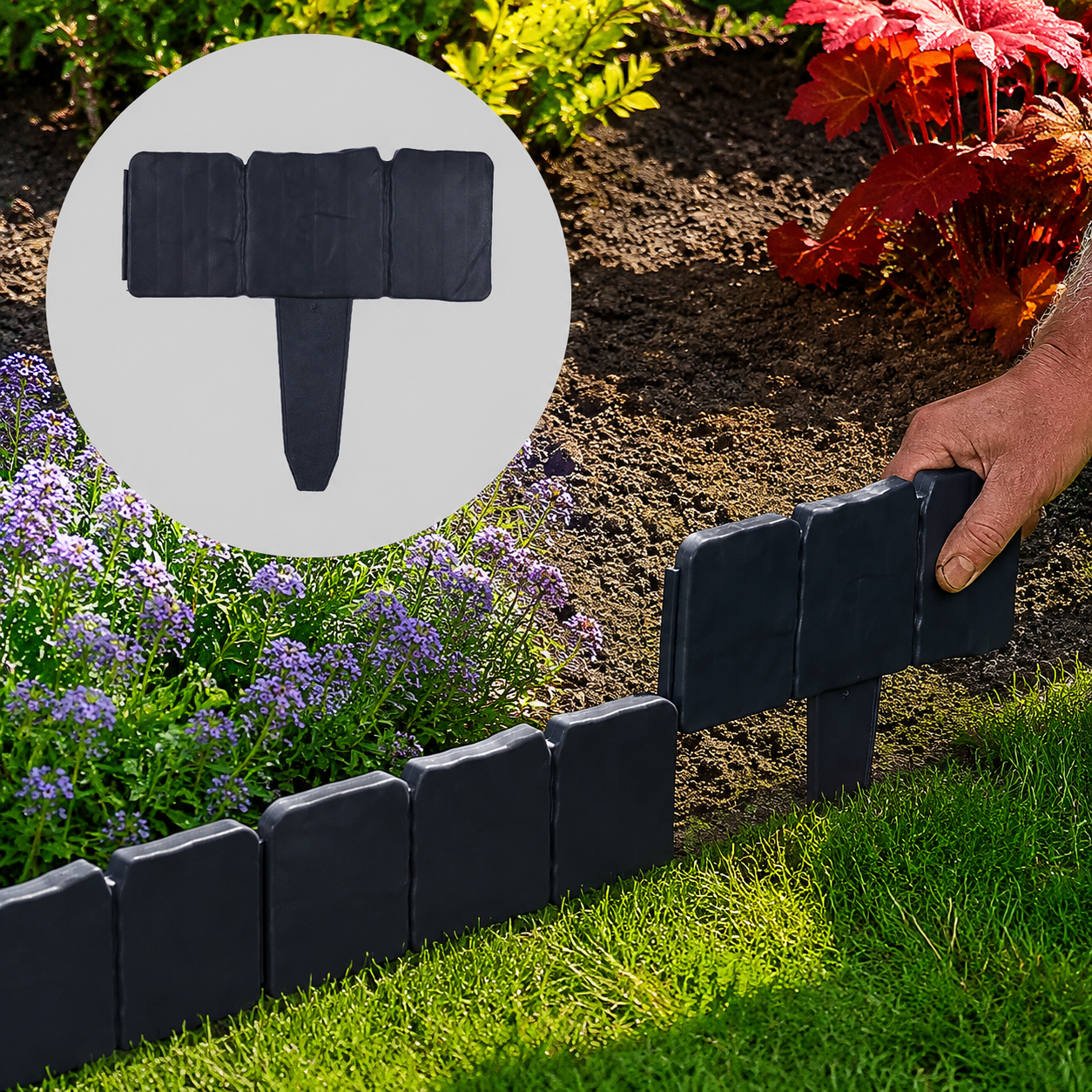 Faux Stone Garden Edging Border – Natural Rock Look Landscape Edge