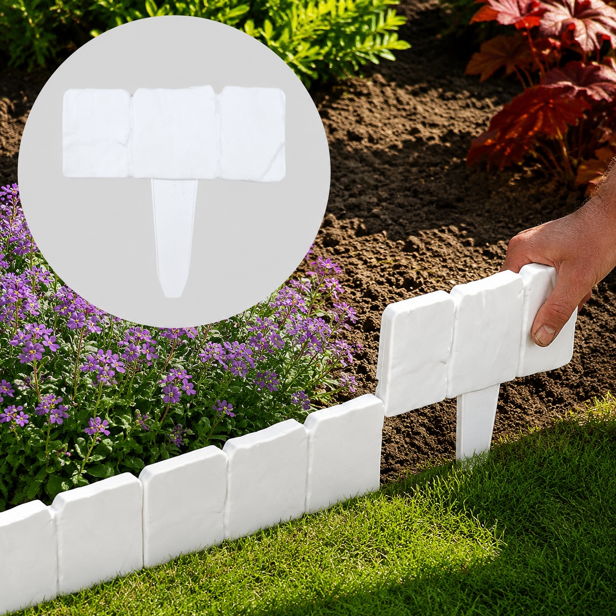 Faux Stone Garden Edging Border – Natural Rock Look Landscape Edge