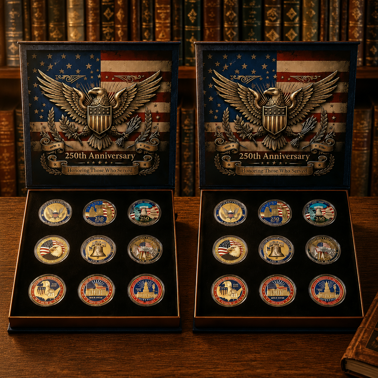 🔥LAST DAY 50% OFF✨9PCS USA 250th Anniversary Commemorative Coin Gift Set