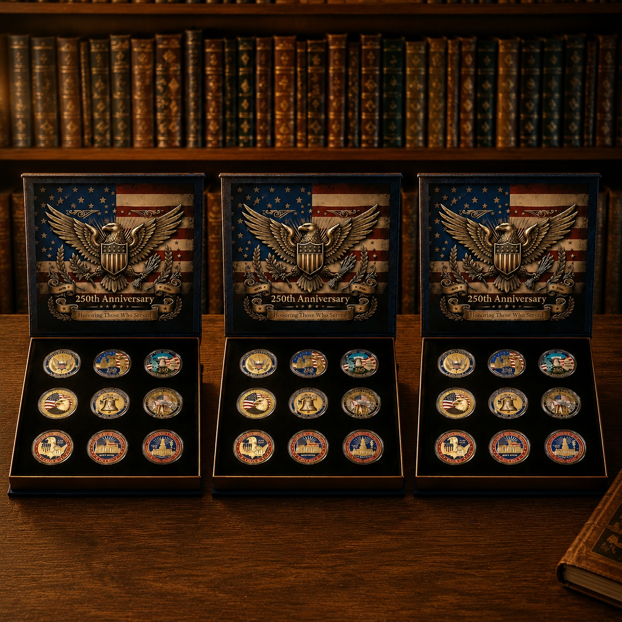 🔥LAST DAY 50% OFF✨9PCS USA 250th Anniversary Commemorative Coin Gift Set