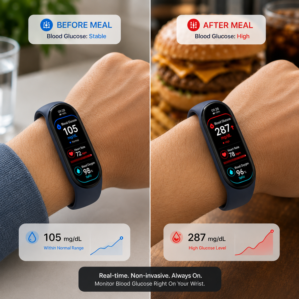 🏆 2026 Pryxo™ M9 Non-Invasive Smart Band 📈12 health reports - No-Prick   