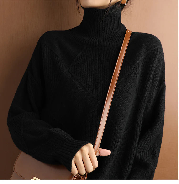 Women’s Cashmere Turtleneck Sweater – Elegance Meets Comfort