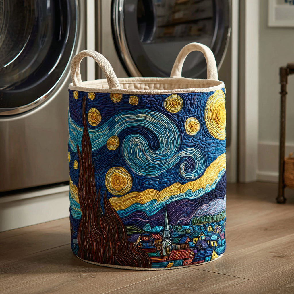 Starry Flow Quilted Laundry Basket NCU0NTV014