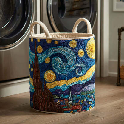 Starry Flow Quilted Laundry Basket NCU0NTV014