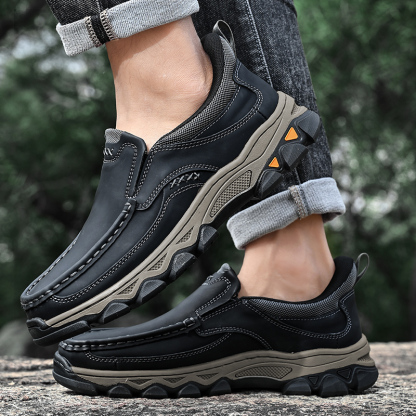 ⏰Promotion 60% OFF - 2026 New Men's Orthopedic Hands-Free Genuine Leather Slip On Loafers