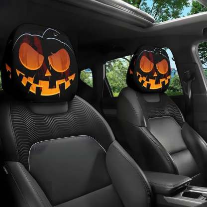 😆 Funny Cartoon Car Headrest Covers – 2PCS Universal Fit 🚗