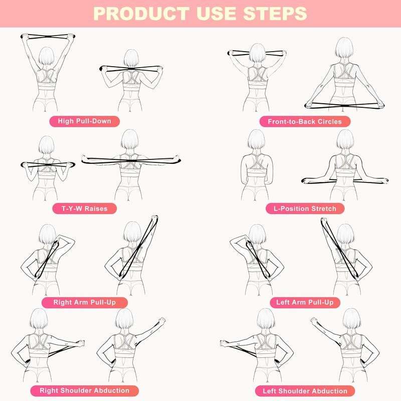 🏆Flash Sale⚡Figure 8 Resistance Bands – Arms & Chest Workout for Women & Men – TPE Yoga Gym Fitness