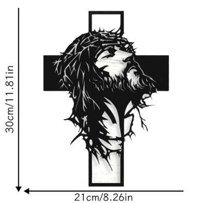 ✝️Metal Jesus and Cross Wall Art: Christian Home Decor