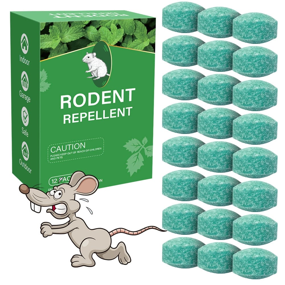 Rodent Repellent 12 Pack Mouse Repellent Balls - Peppermint Lemon Oil Mice Repellent for Squirrel Rats Spider Pests, Mice Repellent for Indoor/Outdoor Use