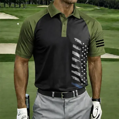 US 250th Anniversary Print Men's Polo Shirt