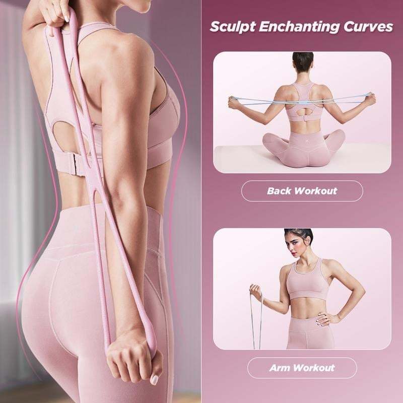 🏆Flash Sale⚡Figure 8 Resistance Bands – Arms & Chest Workout for Women & Men – TPE Yoga Gym Fitness